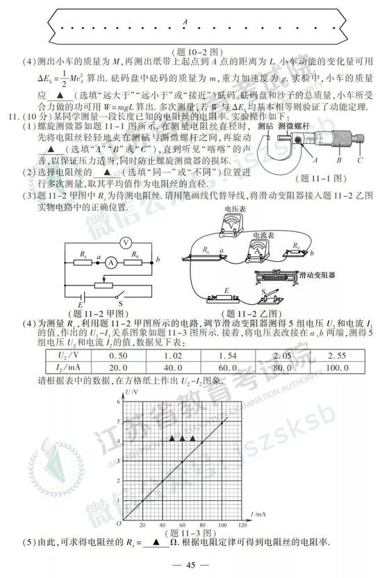 2019年高考物理真題及參考答案（江蘇卷）2